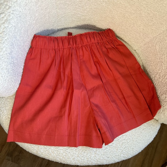 Rebecca Taylor Women Coral Linen-Blend Pajama Shorts | Extra Small - Picture 4 of 7